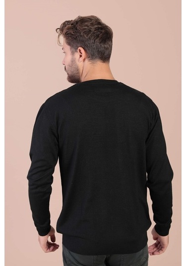 Ferraro Bisiklet Yaka Superfine Yün Kazak - Siyah Siyah (490434136) Siyah