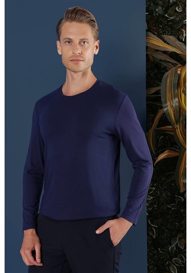 Ts 870 Slim Fit Lacivert Spor T-shirt Lacivert