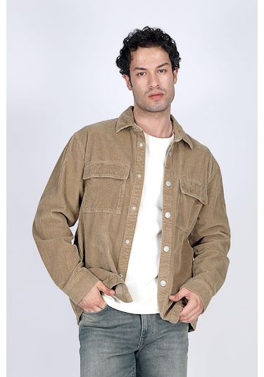 Lee Cooper Lukas Erkek Kadife Ceket Bej-20448 Bej