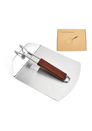 Homyl Kürek Pizza Kabuklu Ekmek Spatula Pişirme Tepsisi Gümüş GÜmüş