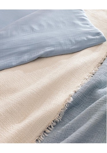 Madame Coco Pivoine 8 Parça Çeyiz Açık Mavi - Ekru