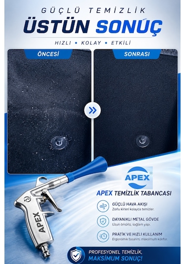 Apex Havalı Detay Temizlik Tabancası Boncuklu Kuru Temizleme