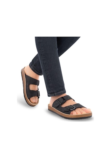 Muya Allen 31330-001 Anatomik Taban Erkek Terlik Siyah 40-45 Siyah