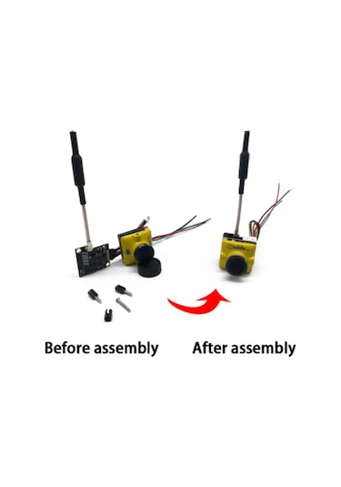 Fpv Kamera Old Black 16to9 5.8g 48ch Fpv verici 25/100/200/400mw