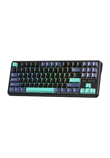 Aula F87 Mekanik Rgb Tkl Gray Switch Kablosuz Makrolu Hot Swap Klavye