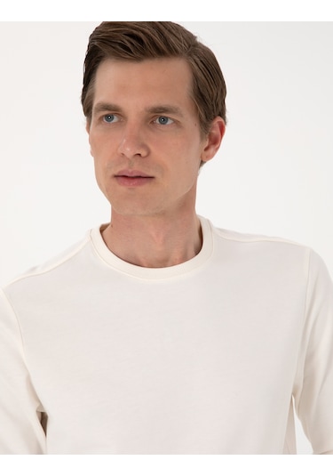 Pierre Cardin Erkek Ekru Sweatshirt 50314054-vr019 Ekru