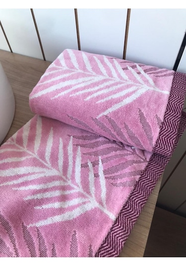 Özdilek 2 Adet Yaprak El Yüz Havlusu Kadife 50 x 90 Pembe