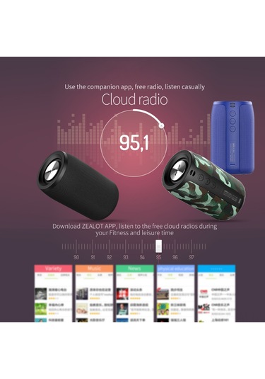 Ximistore9 S32 Mavi Bluetooth Hoparlör: Tws Eşleştirme, Gürültü Engelleme,免提 Konuşma, Su Geçirmez, Dış Mekan İçin 5w Stereo Bass Ses