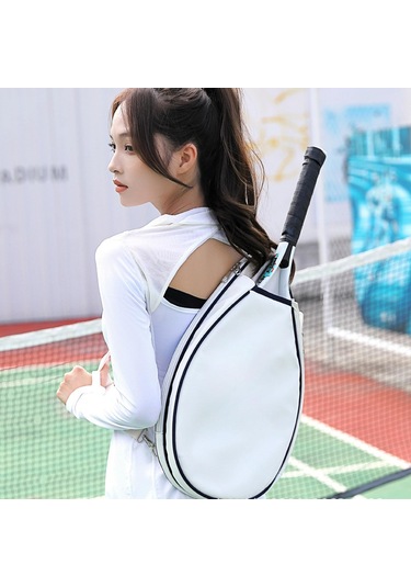 Suntek Tenis Çantası Taşınabilir Çok Beyaz-mavi-kenarlar