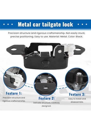 1 Adet Siyah Araba Bagaj Kapağı Kilidi Arka Kapı Kilidi Nissan Navara D40 İçin