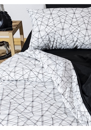 Caqqa Geometri Pamuk 2 Adet 50x70 Cm Yastık Kılıfı