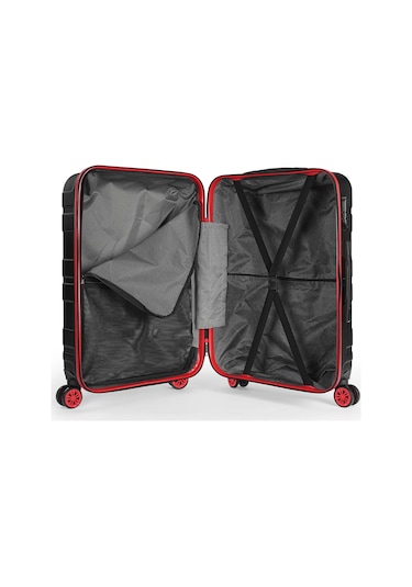 Wexta Wx-1002 Stl Serisi Siyah /kırmızı Büyük Boy Stl Series Valiz Kırmızı