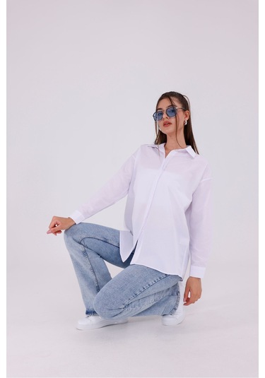 Kadın Trend Gömlek Beyaz