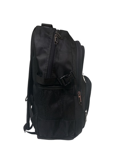 Su Geçirmez Kalın Ortopedik Çok Bölmeli Laptop Okul Gezi Seyahat Kamp Sırt Çantası Büyük 30x47cm Siyah
