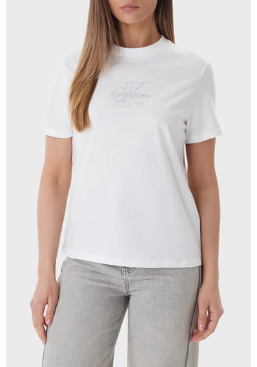 Calvin Klein Bayan T Shirt Lv047f831g Yaf Beyaz BEYAZ Calvin Klein Bayan T Shirt Lv047f831g Yaf Beyaz BEYAZ