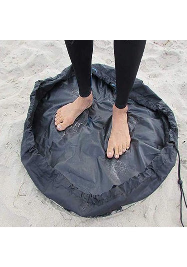 Yaozixa Siyah 130cm Deniz, Surf Ve Yüzücü Kıyafetleri İçin Kol/sırt Taşınabilir, Hızlı Çekmeli, Islak-kuru Ayıran Depolama Çantası Diğer