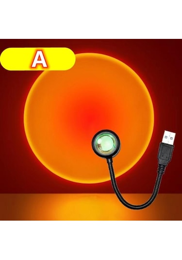 Sge Teknoloji Usb Led Gün Batımı Projektör Lambası Fotoğraf Çekim Işığı Dekoratif Işık
