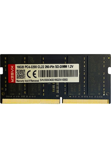 Xaser XS32S22S8/16 16 GB DDR4 3200 MHz CL22 Notebook Ram