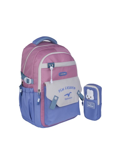 Okul Sırt Çantası Açık Mavi -gülkurusu