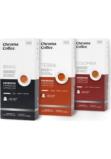 Chroma Coffee Classic Series Nespresso Uyumlu Kapsül 3 x 10'lu