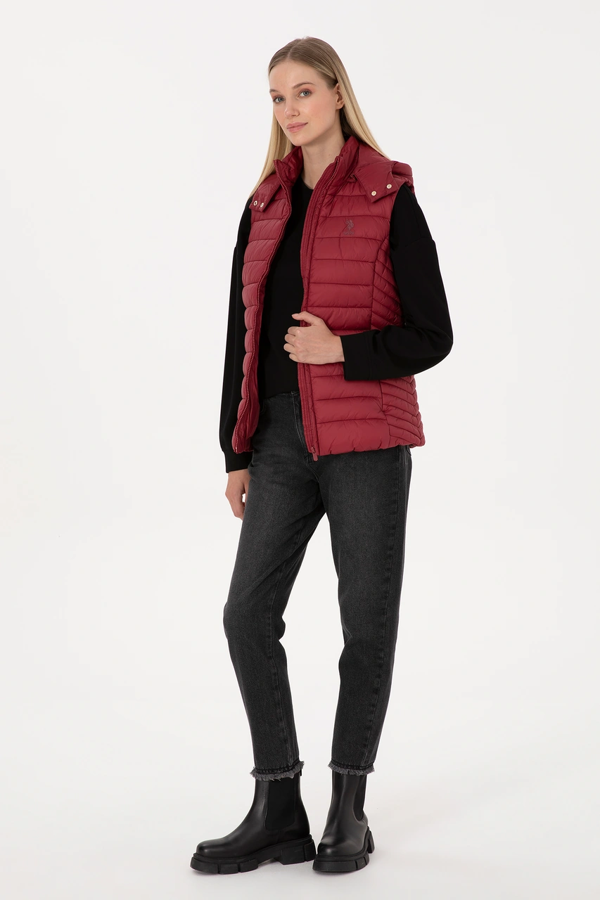 U.s. Polo Assn. Kadın Yelek Dokuma 50307992-vr104 Koyu Frambuaz/dark Raspberry