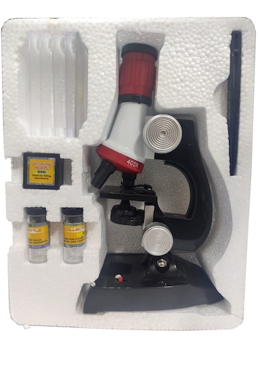 Eğitici Mikroskop Kiti Zoom Led Işıklı 100x 400x 1200x St1200x