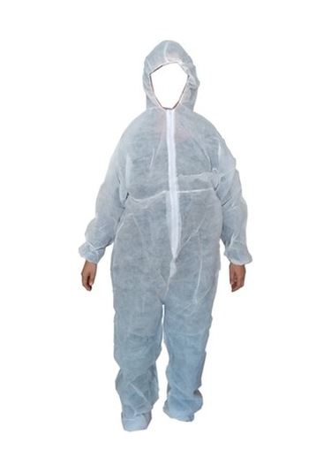 Fermuarlı Tek Kullanımlık Tela Kumaş Koruyucu Tulum 5 Adet Beyaz