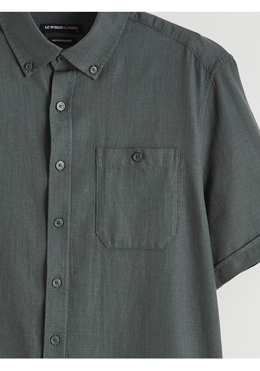 Lcwaıkıkı Classic Yeşil Regular Fit Poplin Erkek Gömlek