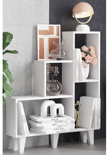 Decormet Nisa Kitaplık Beyaz Diğer