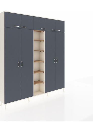 Arges Dolap 12 Raflı 9 Kapaklı 2 Askılı 220x30x243 Aytaşı-antrasit/çam Antrasıt/atlas Çam Arges Dolap 12 Raflı 9 Kapaklı 2 Askılı 220x30x243 Aytaşı-antrasit/çam Antrasıt/atlas Çam