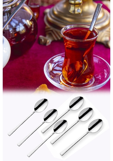 Çelik Çay Kaşığı Seti 6'lı