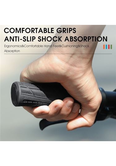 Xiyyadms Mountain Bisiklet Anti Kayma El Tuttuğu, Dayanıklı Silikon-gümüş Alüminyum, Sert Tutuş Ve Sönümleme Özelliği, Sarı 1 Çift