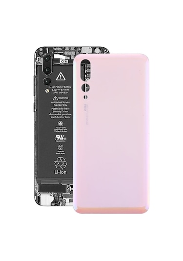 Huawei P20 Pro Uyumlu Arka Pil Batarya Kapağı Cam Clt-l09 Clt-l29 - Rose Gold
