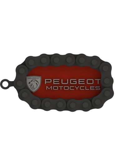 Peugeot Zincir Detaylı Anahtarlık Kırmızı