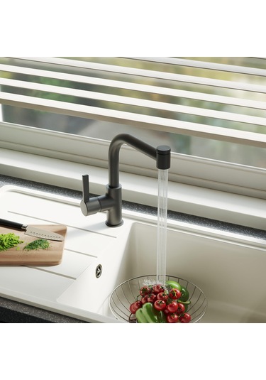 Adell Kelvin T Spiralli Mutfak Bataryası Mat Siyah