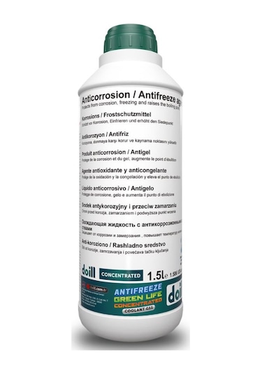 Konsantre - Saf 1.5 Litre Yeşil Antifriz - G11 Üretim Yılı: 2025 Yeşil