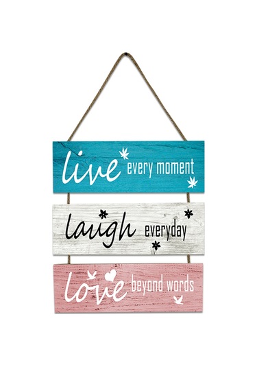 Evrensel Rustik Mutfak Duvar Tabelası, Asılı Rustik Ahşap, Çok Renkli