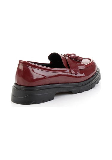 Bordo Kadın Loafer Ayakkabı K01823060898 Çok Renkli
