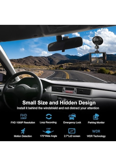 Araç İçi Kamera 1080p Araç İçi Kamera Araba Dvr Sürüş Video Kaydedici Kamera Hv