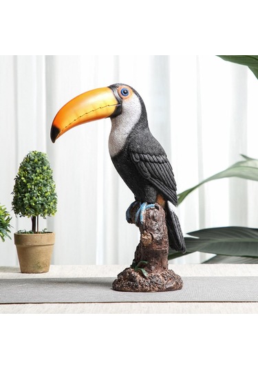 Suntek Magideal Toucan Güdük Heykeli Reçine Süs El Yapımı 12"