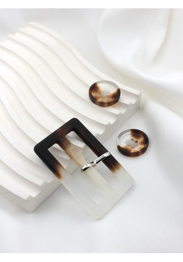 The New Button Dekoratif Düğmeler Kahverengi 25 Mm 12 Adet 276235836