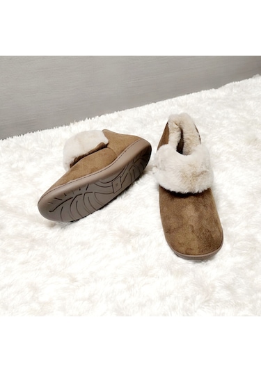 Kışlık İçi Kürklü Ev İçi Bot Camel