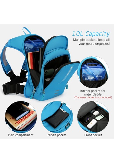 Weikani Telefon Tutucu Çanta İle 10l Bisiklet Nemlendirme Sırt Koyu Mavi Diğer
