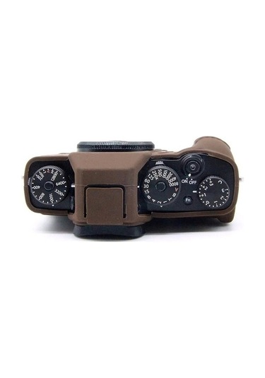 Pazly Fujifilm X-t3 Yumuşak Silikon Kılıf - Çizilmez Kamera Koruma Kapağı Kahverengi