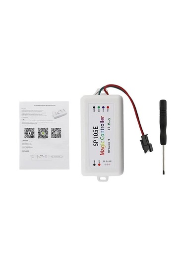 Ws2811/2812b İçin Sp105e Bluetooth Led Şerit Kontrol Cihazı, 5-24v, Uzaktan Kumanda Ve At Yarışı Efektleri İçin Uygulama İle. Diğer