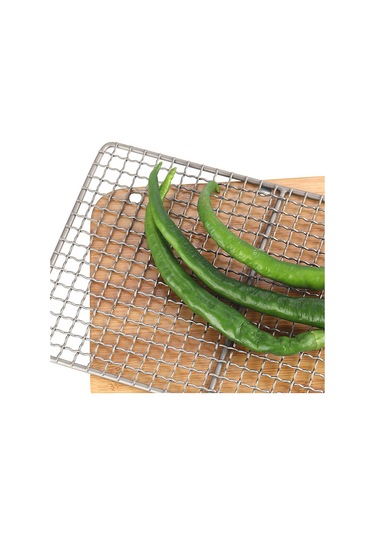 Springsun Titanyum Izgara Ağı - Ultra Hafif, Isı Ve Korozyona Dayanıklı, Düzgün Isıtma, Yemek Tutucu Dalgalı Yüzeyli, Gıda Lezzeti Bozmayan Gümüş