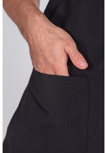 Erkek Boyundan Asmalı Barista Şef Mutfak Önlüğü Siyah