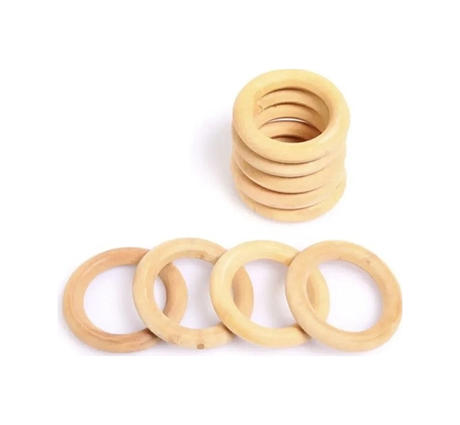 5 Adet 5 Cm Diş Kaşıma Halkası , Emzik Zinciri Halkası