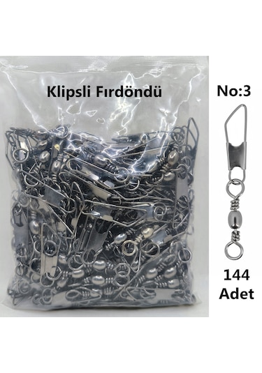 Effe Balık Avı Klipsli Fırdöndü 144 Adet No:3 144Lü