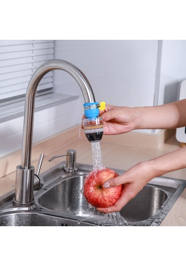 Yaozixa Mutfak Su Filtre Koruyucu: Mefit Stone Özellikli, Özel Uç Birleşik, Özgün Mavi Desenli, Yeni Nesil, Dağıtım Paketi